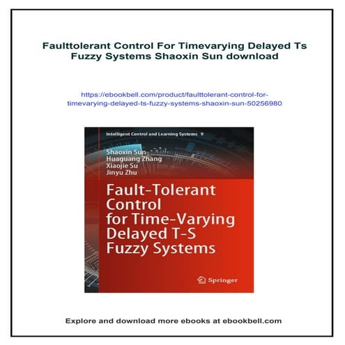 Faulttolerant Control For Timevarying Delayed Ts Fuzzy Systems Shaoxin Sun
