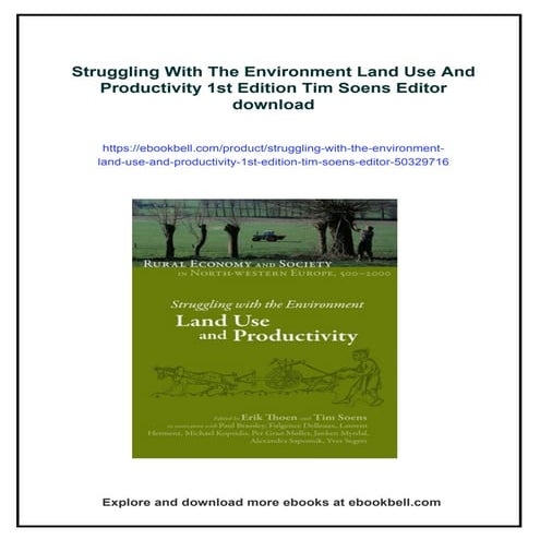 Struggling With The Environment Land Use And Productivity 1st Edition ...