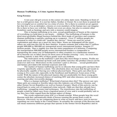 Human Trafficking