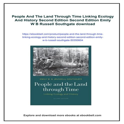 People And The Land Through Time Linking Ecology And History Second ...