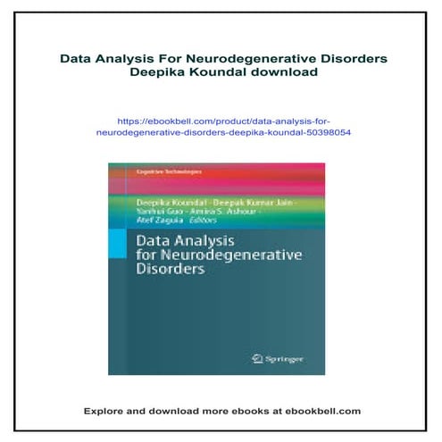 Data Analysis For Neurodegenerative Disorders Deepika Koundal