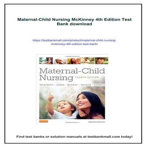 Maternal-Child Nursing McKinney 4th Edition Test Bank