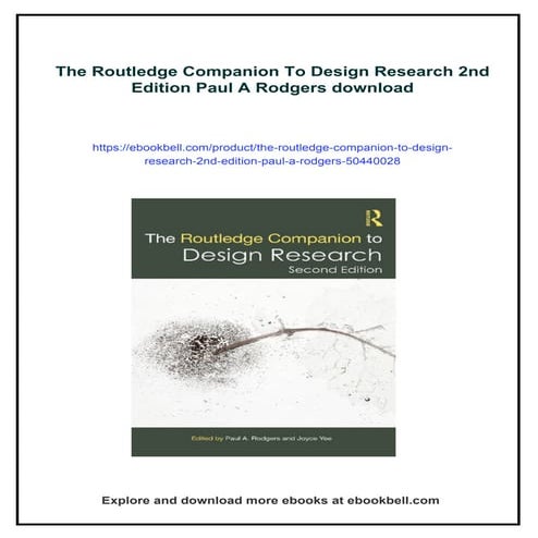 The Routledge Companion To Design Research 2nd Edition Paul A Rodgers | PDF