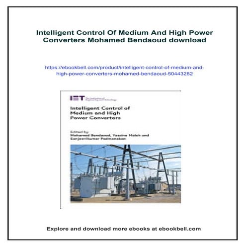 Intelligent Control Of Medium And High Power Converters Mohamed Bendaoud