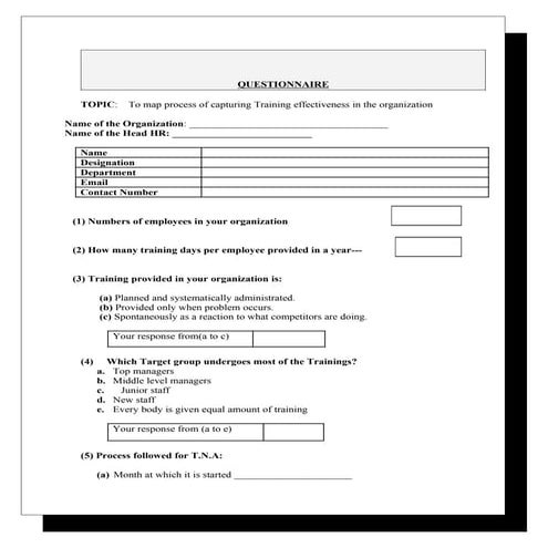 25246853 questionnaire-on-training