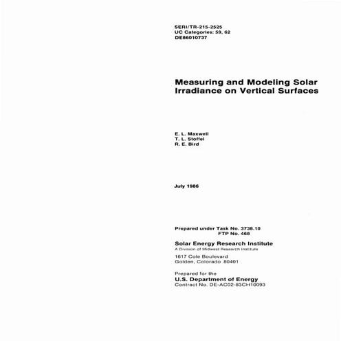 Typical Meteorological Year Report for CSP, CPV and PV solar plants | PDF