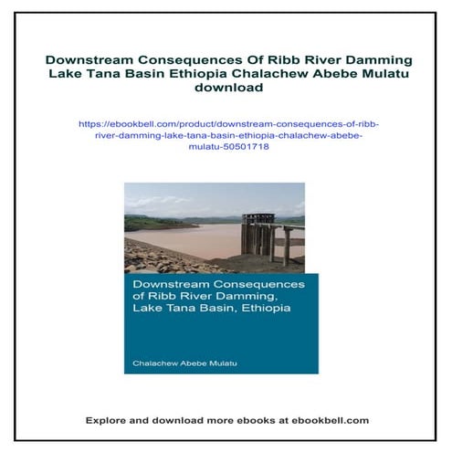 Downstream Consequences Of Ribb River Damming Lake Tana Basin Ethiopia Chalachew Abebe Mulatu
