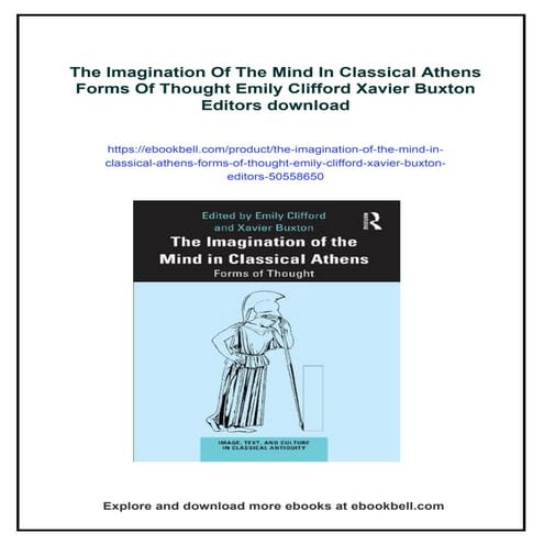 The Imagination Of The Mind In Classical Athens Forms Of Thought Emily ...