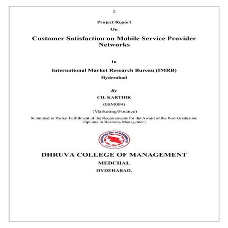 25310916 project-on-customer-satisfaction-towards-mobile-service-providers