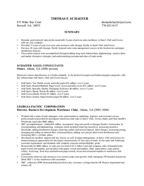 Thomas Schaefer Resume October 2016