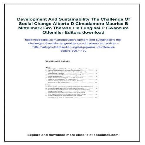 Development And Sustainability The Challenge Of Social Change Alberto D Cimad...