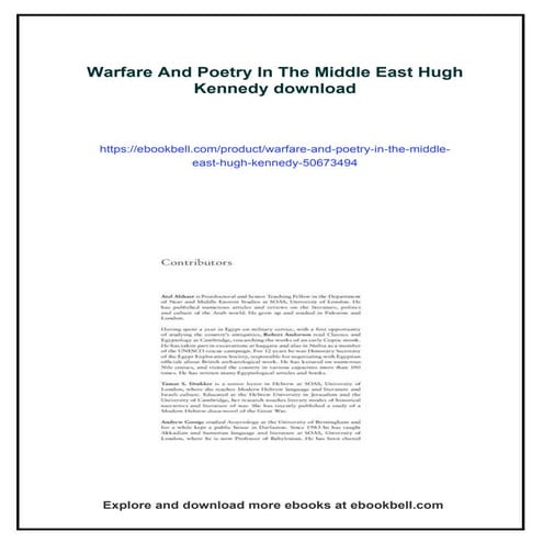Warfare And Poetry In The Middle East Hugh Kennedy | PDF