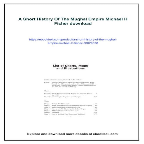 A Short History Of The Mughal Empire Michael H Fisher | PDF
