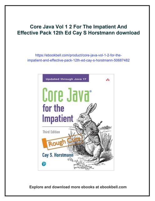 Core Java Vol 1 2 For The Impatient And Effective Pack 12th Ed Cay S Horstmann