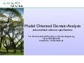 Model Oriented Domain Analysis - Industrialized Software Specifications