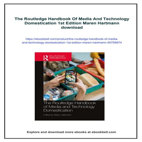 The Routledge Handbook Of Media And Technology Domestication 1st ...