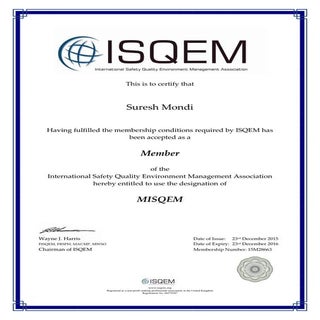 ISQEM  Member Certificate  23-12-2015