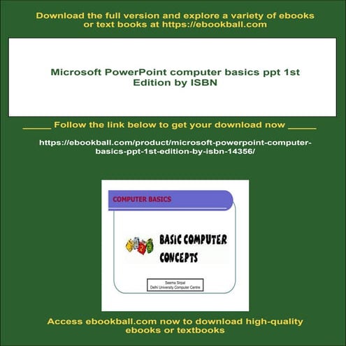 Microsoft PowerPoint computer basics ppt 1st Edition by ISBN | PDF