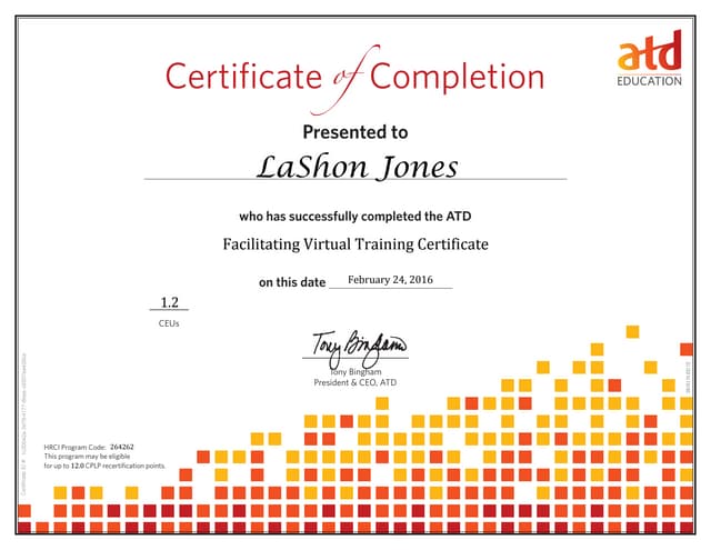 Facilitating Virtual Training Certificate PPT Facilitating Virtual Training Certificate PPT