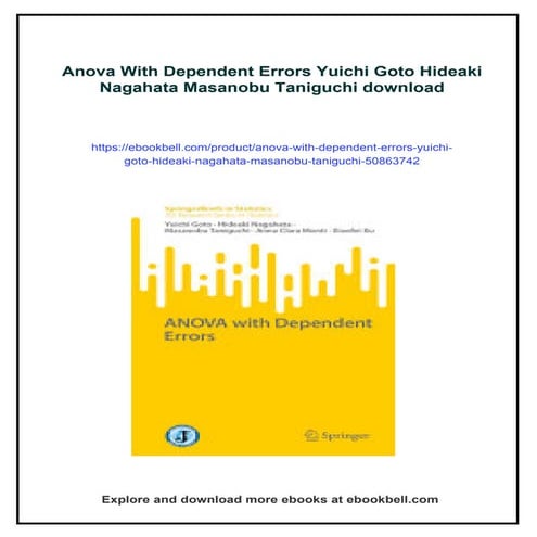 Anova With Dependent Errors Yuichi Goto Hideaki Nagahata Masanobu Taniguchi