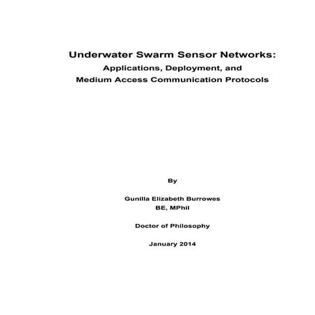 Thesis_Underwater Swarm Sensor Networks