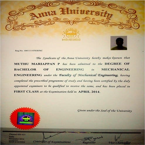 degree certificate | PDF