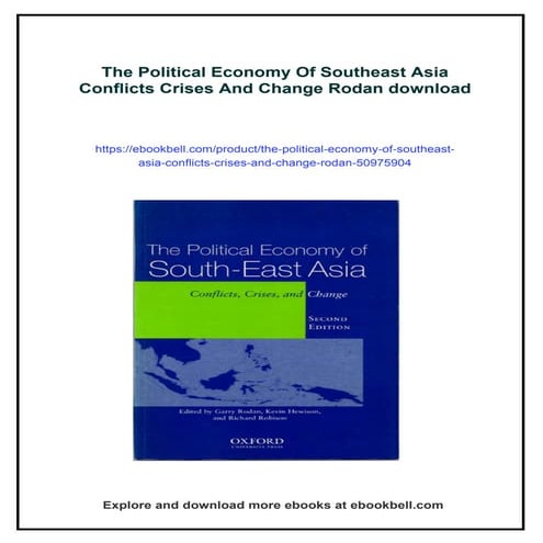 The Political Economy Of Southeast Asia Conflicts Crises And Change ...