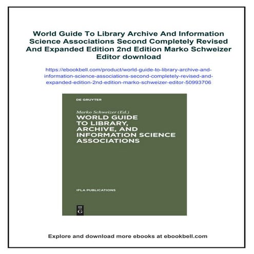 World Guide To Library Archive And Information Science Associations ...