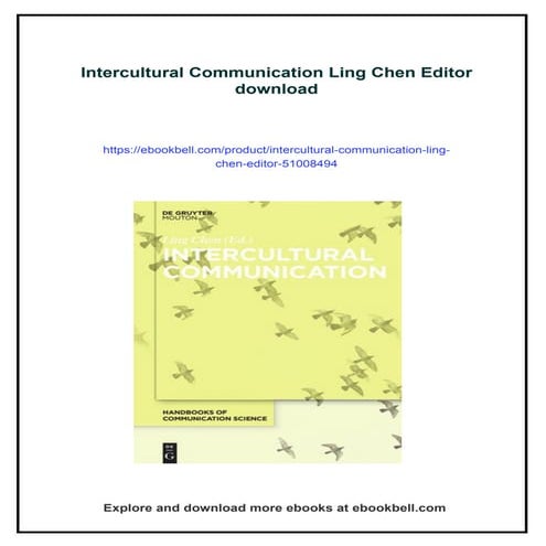 Intercultural Communication Ling Chen Editor | PDF