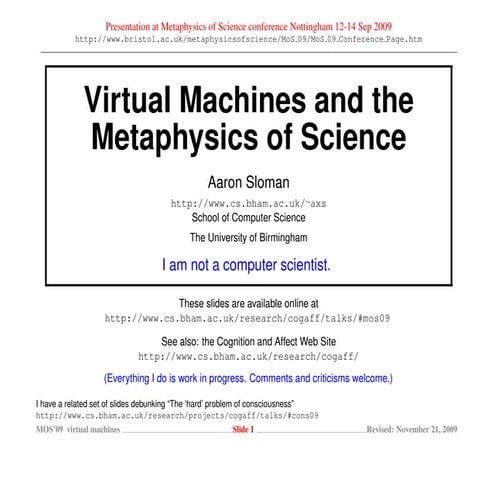  Virtual Machines and the Metaphysics of Science 