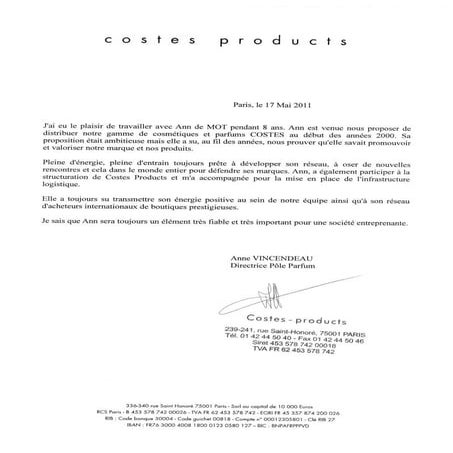 Letter of recommendation