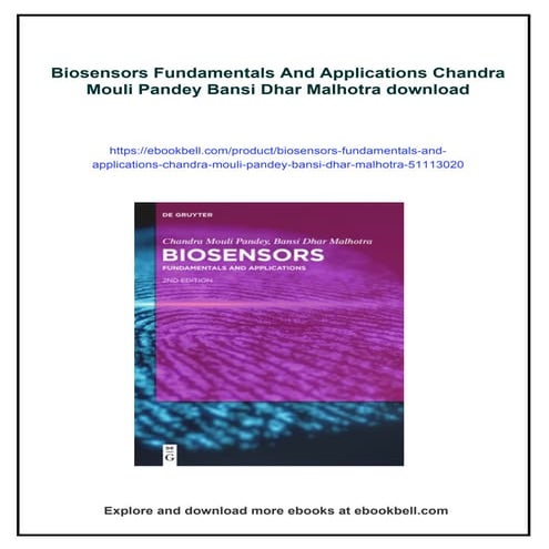 Biosensors Fundamentals And Applications Chandra Mouli Pandey Bansi Dhar Malh...