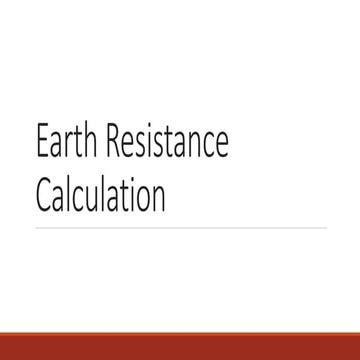 Earth Resistance Calculation