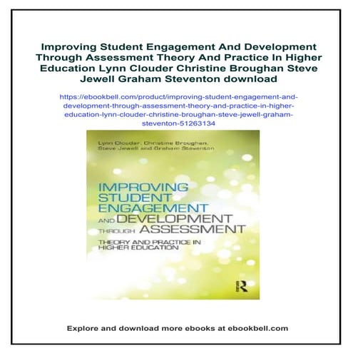 Improving Student Engagement And Development Through Assessment Theory And Pr...