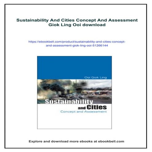 Sustainability And Cities Concept And Assessment Giok Ling Ooi | PDF