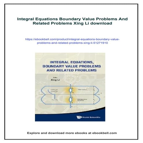Integral Equations Boundary Value Problems And Related Problems Xing Li ...