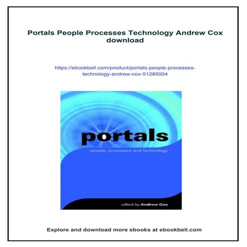 Portals People Processes Technology Andrew Cox
