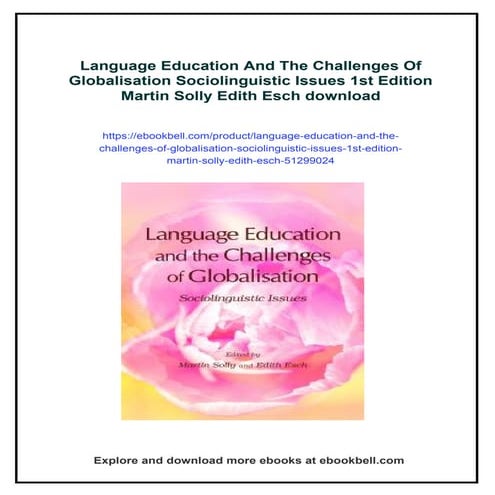 Language Education And The Challenges Of Globalisation Sociolinguistic Issues...