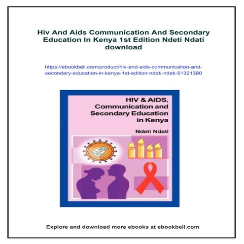 HIV and AIDS Communication and Secondary Education in Kenya 1st Edition ...