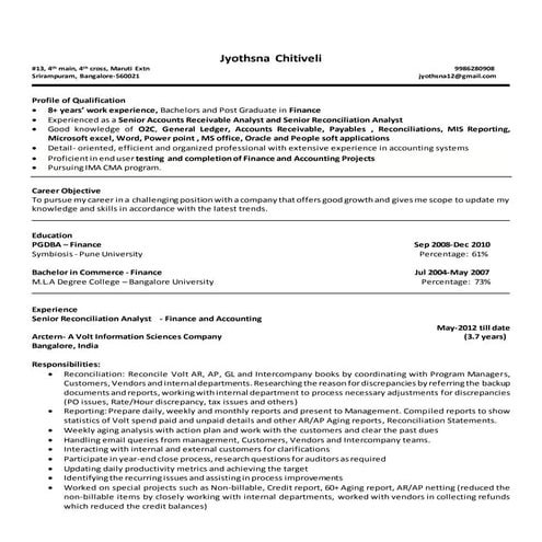Jyothsna resume Finance & Accounting