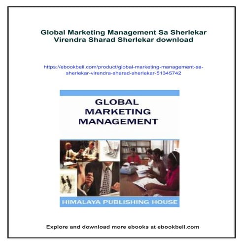 Global Marketing Management Sa Sherlekar Virendra Sharad Sherlekar