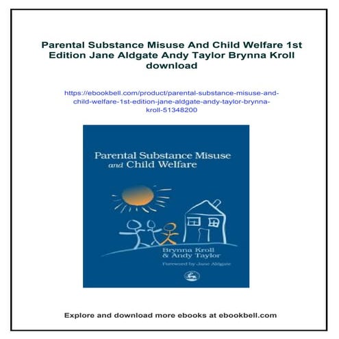 Parental Substance Misuse And Child Welfare 1st Edition Jane Aldgate ...