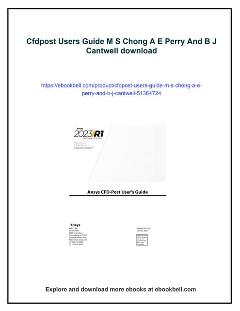 Cfdpost Users Guide M S Chong A E Perry And B J Cantwell