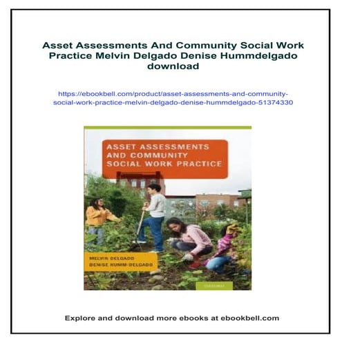 Asset Assessments And Community Social Work Practice Melvin Delgado Denise Hu...