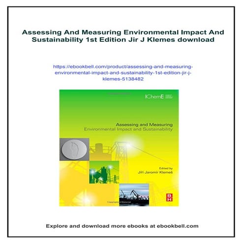 Assessing And Measuring Environmental Impact And Sustainability 1st ...