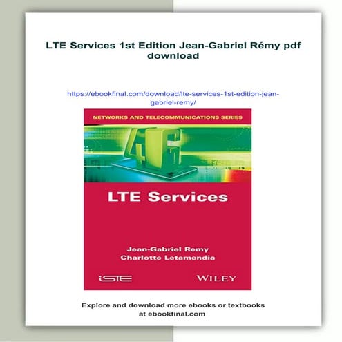 LTE Services 1st Edition Jean-Gabriel Rémy