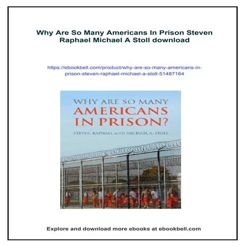 Why Are So Many Americans In Prison Steven Raphael Michael A Stoll