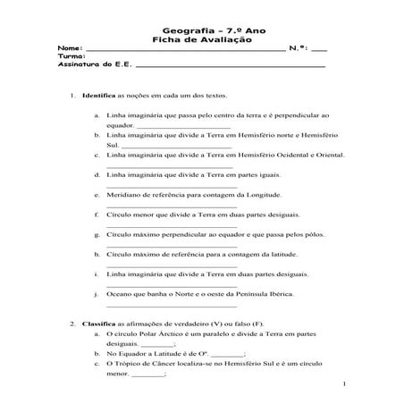 25761647 geografia-–-teste-de-avaliacao