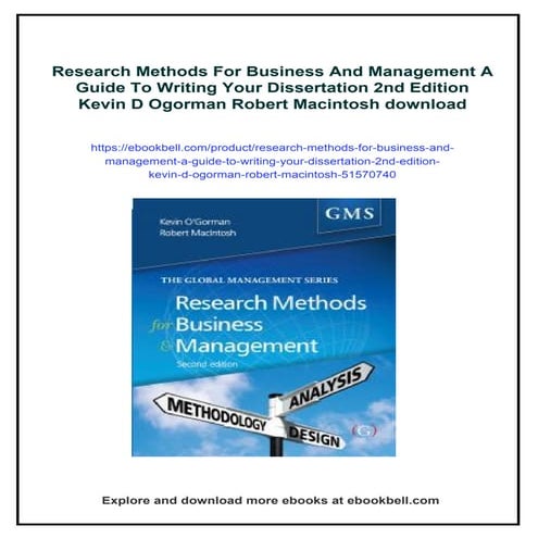 Research Methods For Business And Management A Guide To Writing Your ...