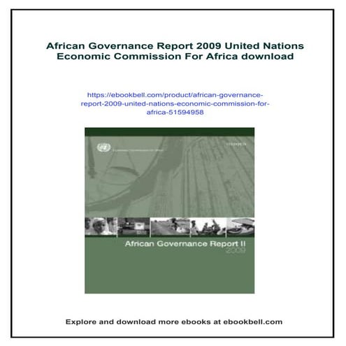 African Governance Report 2009 United Nations Economic Commission For Africa